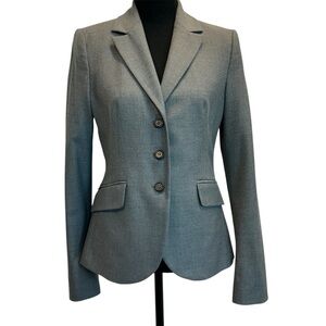 United Colors Of Benetton Gray single breasted tailored cinched Blazer jacket 42